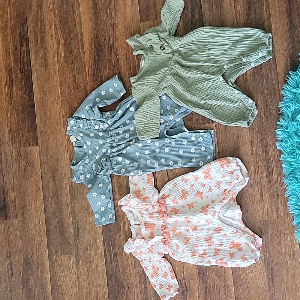 3, 1-3M Shein Rompers